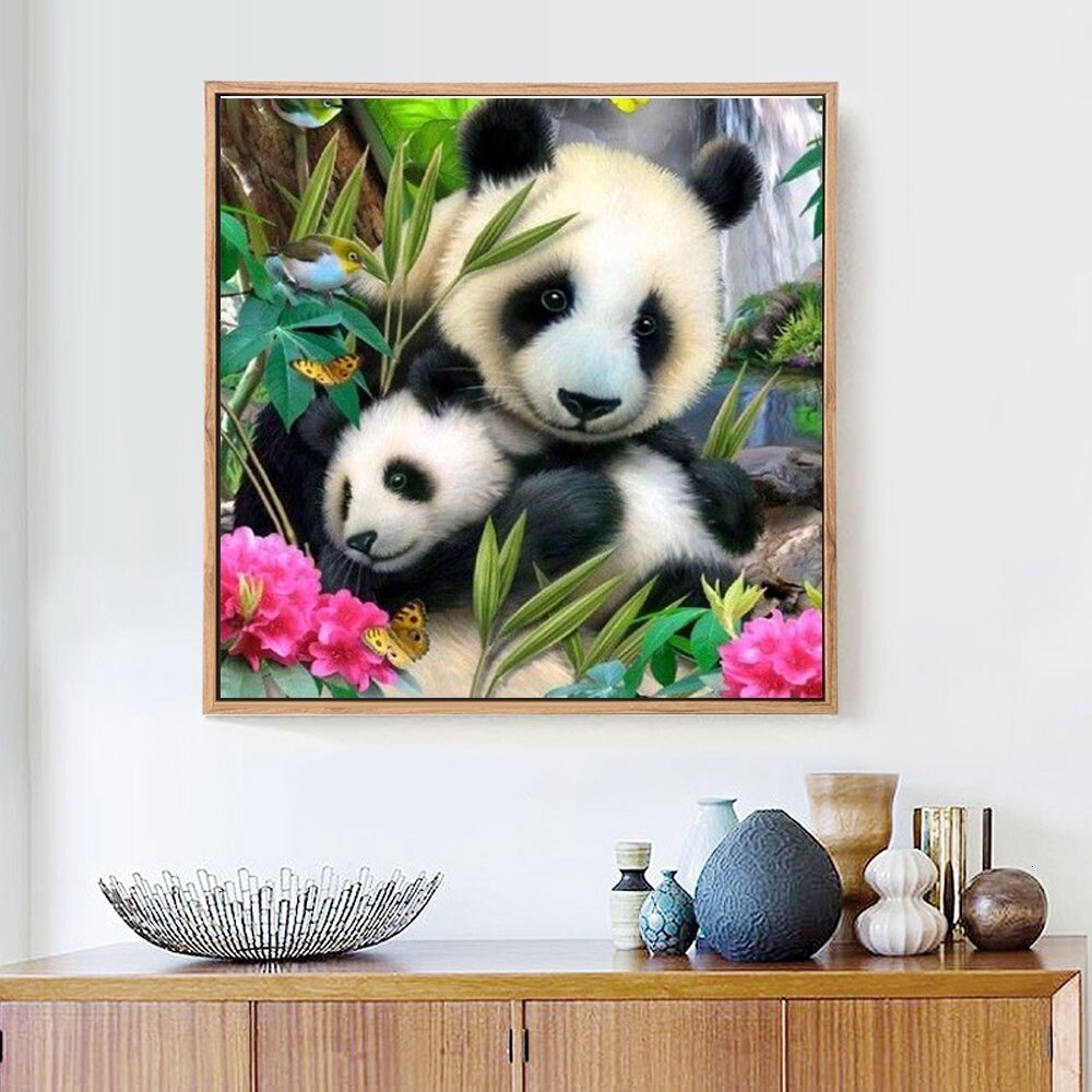 Panda Family 5D Diamond Art Kit