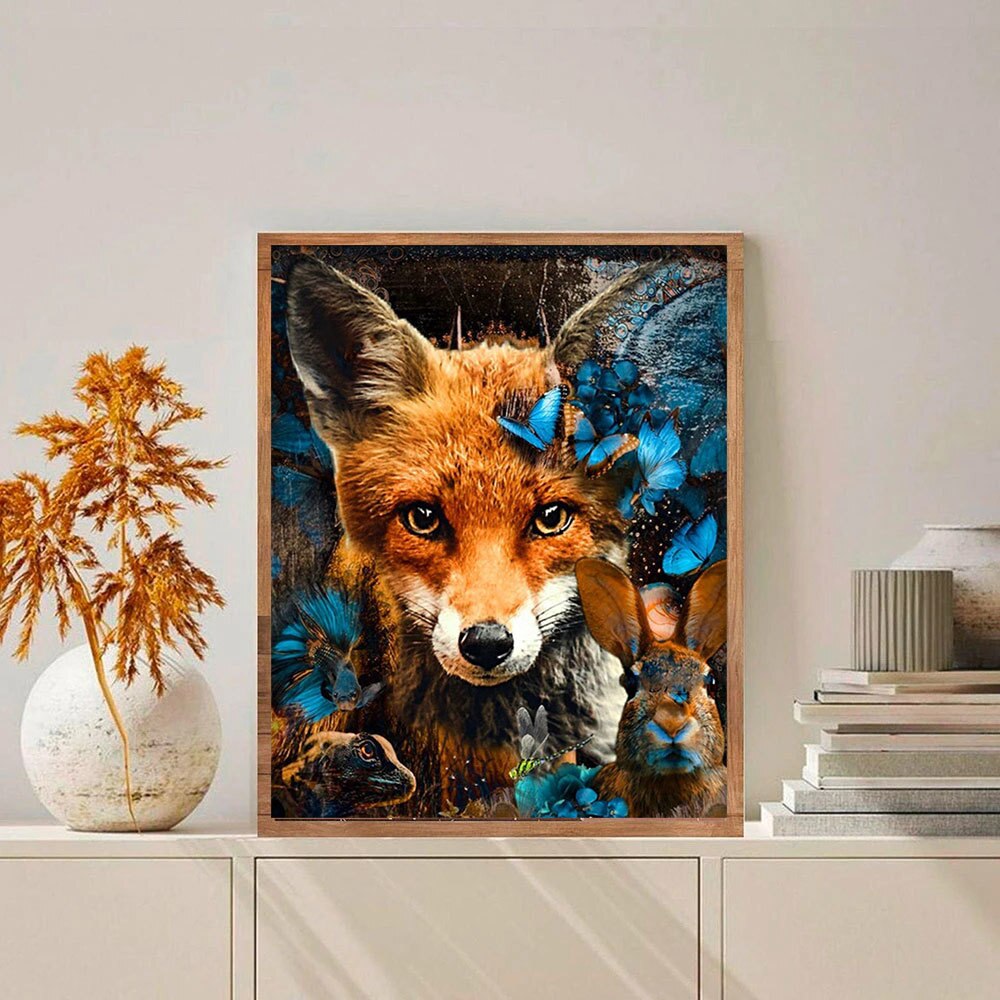 Butterfly Fox Mosaic 5D Diamond Art Kit