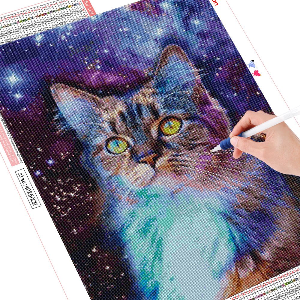 Galactic Cat 5D Diamond Art Kit