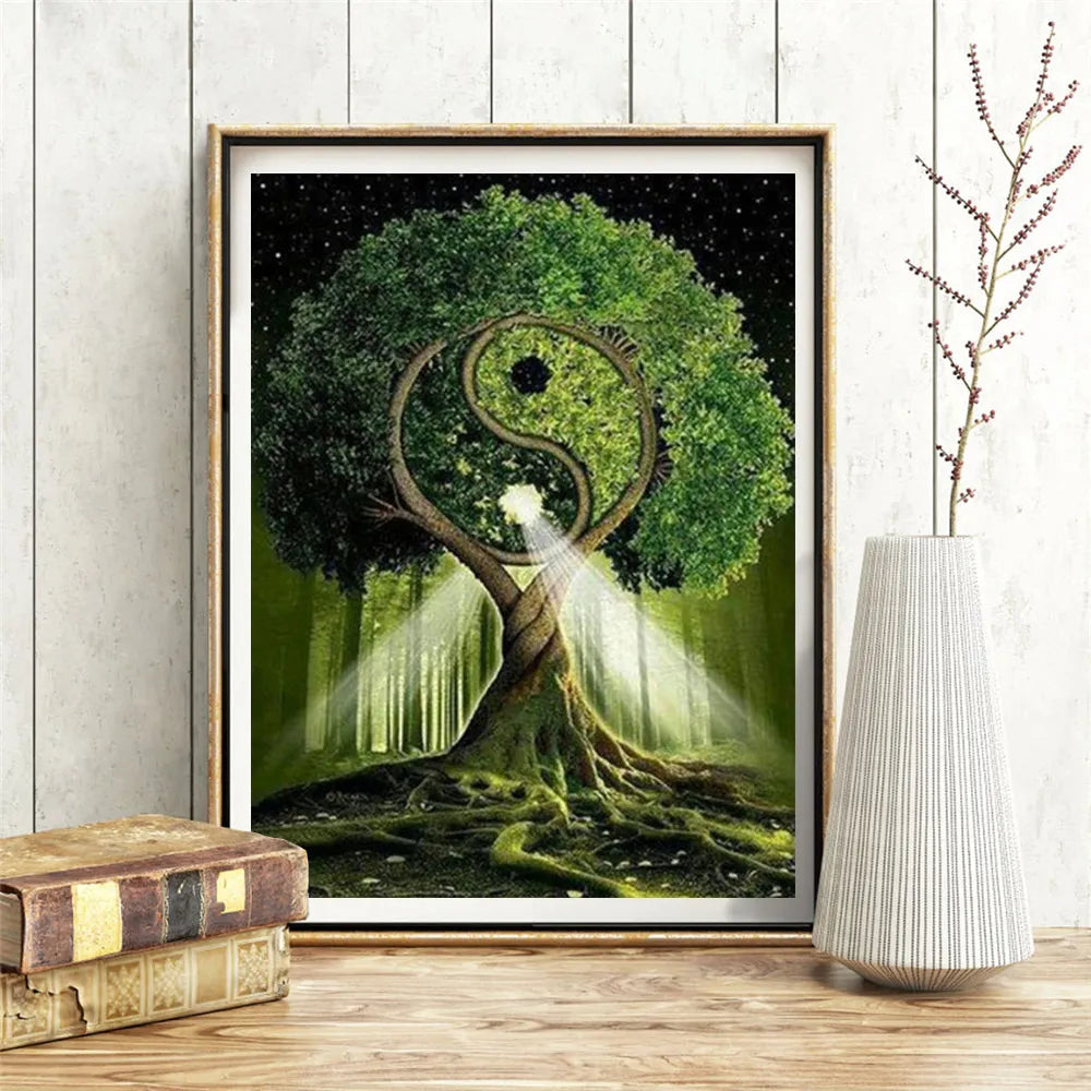 Yin & Yang Tree of Life 5D Diamond Art Kit