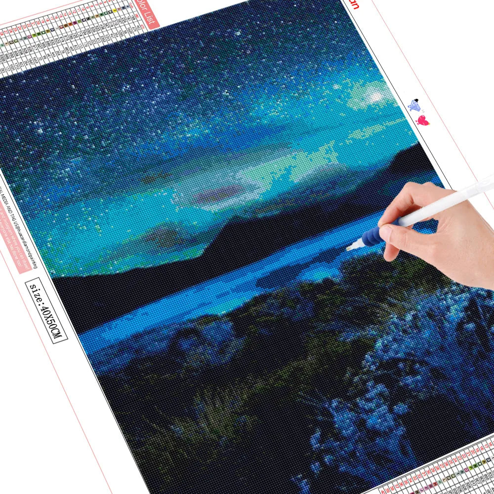 Bright Starry Night Sky 5D Diamond Art Kit