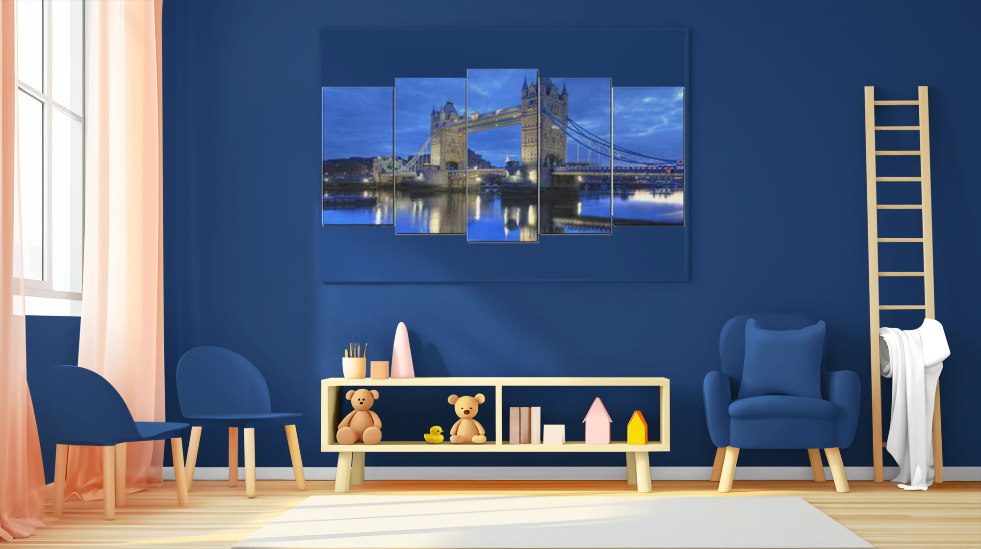 Multi-Canvas London Tower Bridge 5D Diamond Art Kit