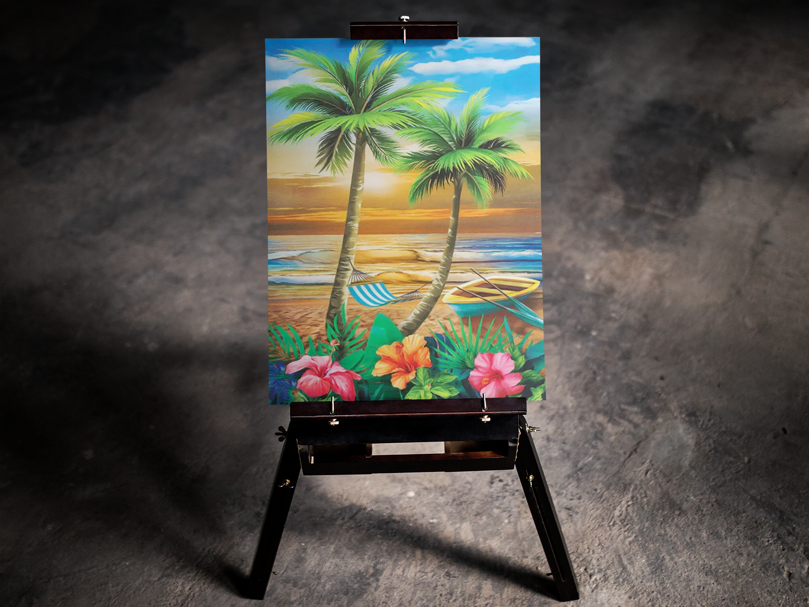 Palm Tree Beach 5D Diamond Art Kit