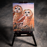 Perched Owl Couple 5D Diamond Art Kit