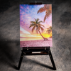 Pink Palm Beach Sunset 5D Diamond Art Kit