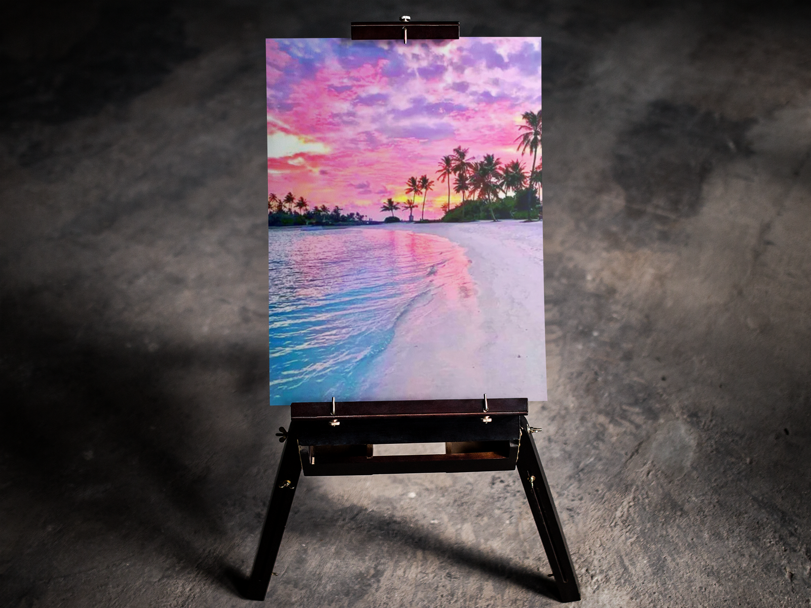 Pink Sunset Beach 5D Diamond Art Kit