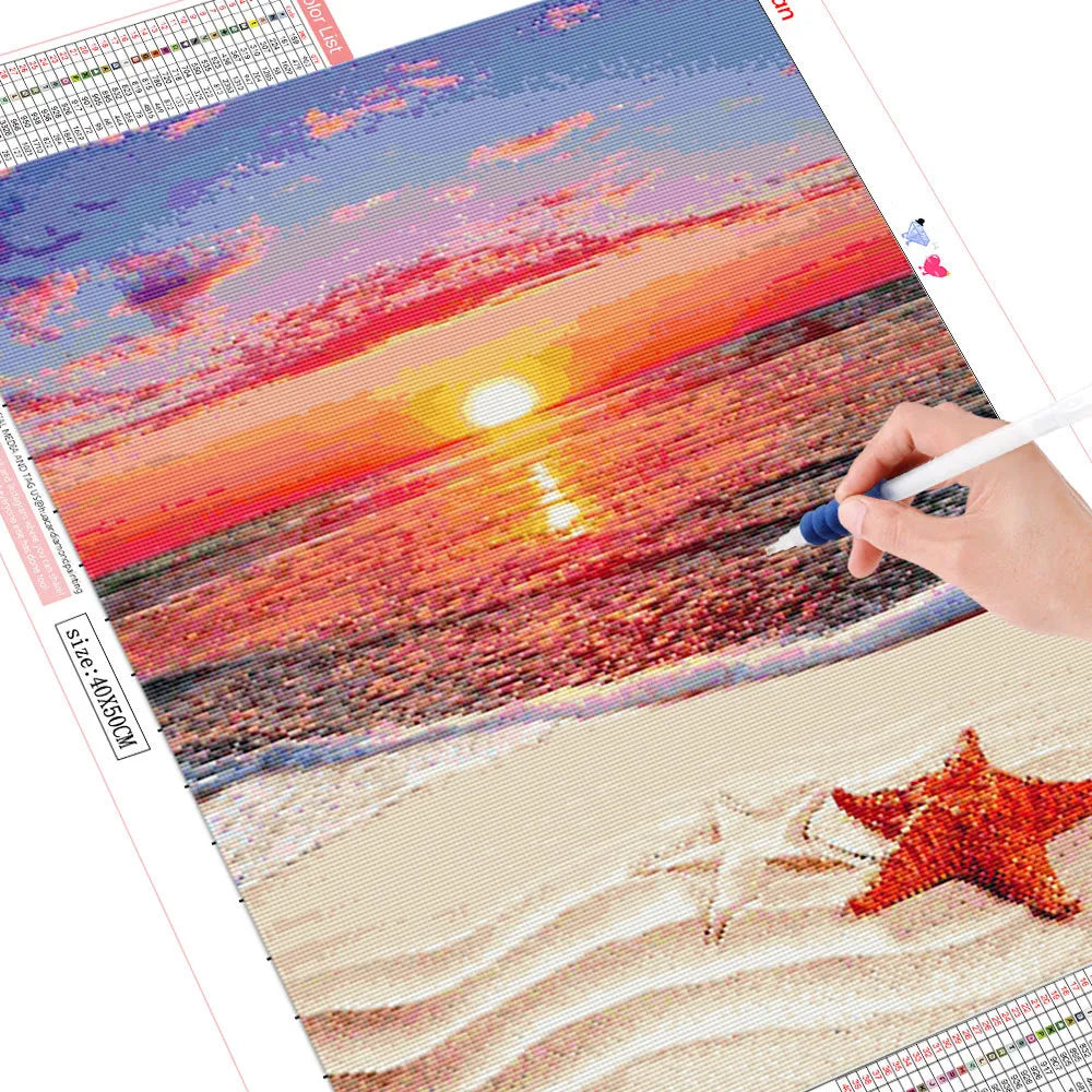 Starfish by the Sunset 5D Diamond Art Kit