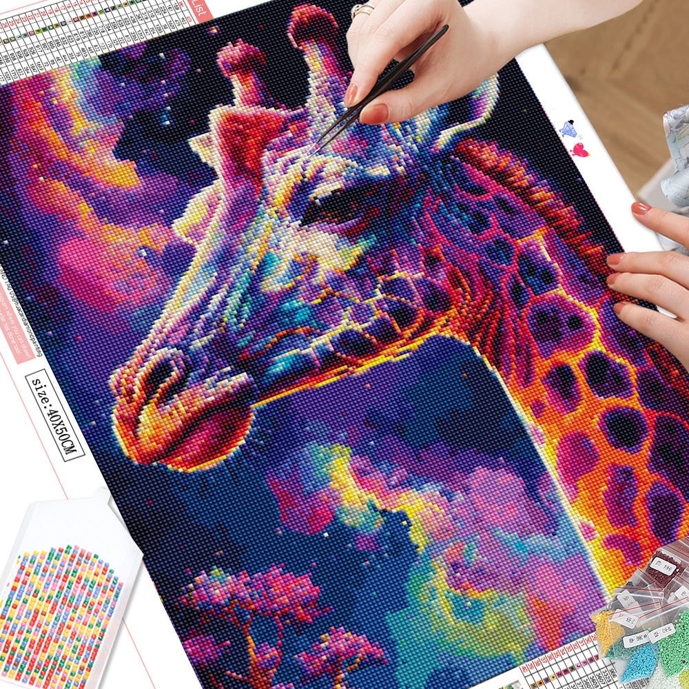 Pastel Giraffe 5D Diamond Art Kit