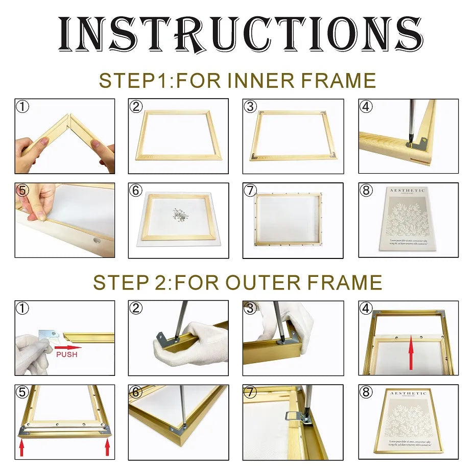 DIY Metal Diamond Art Frames (20x30cm - 60x90cm)