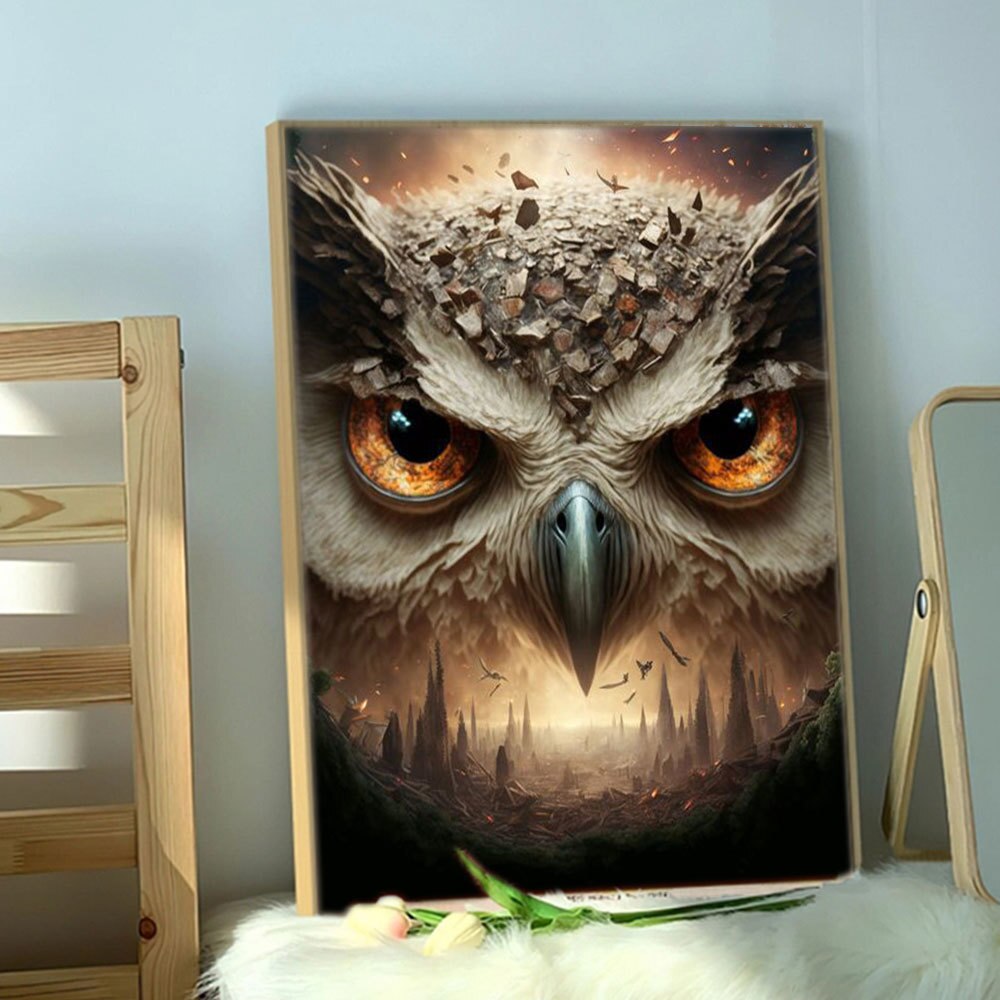 Overseeing Owl 5D Diamond Art Kit