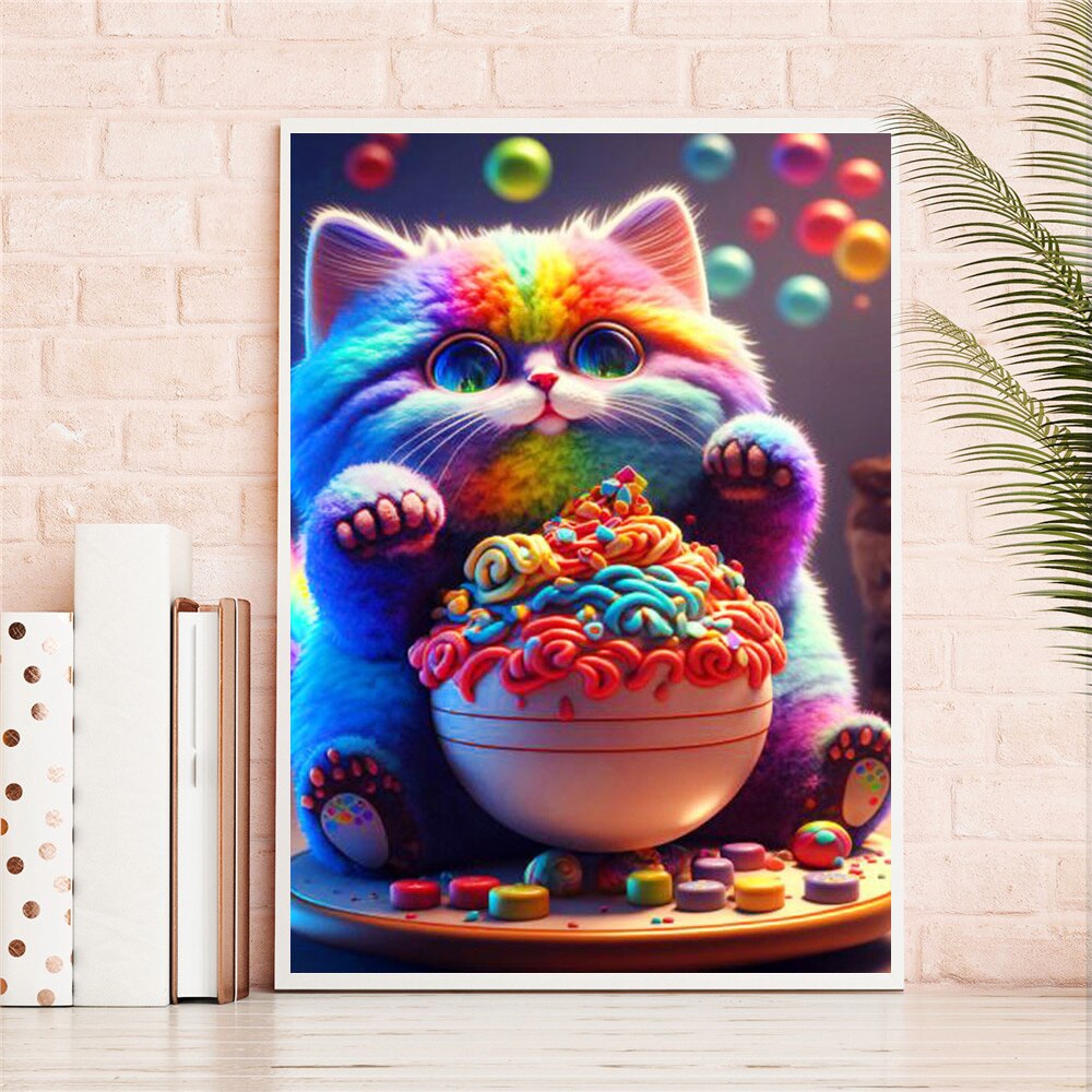 Chunky Rainbow Kitty 5D Diamond Art Kit