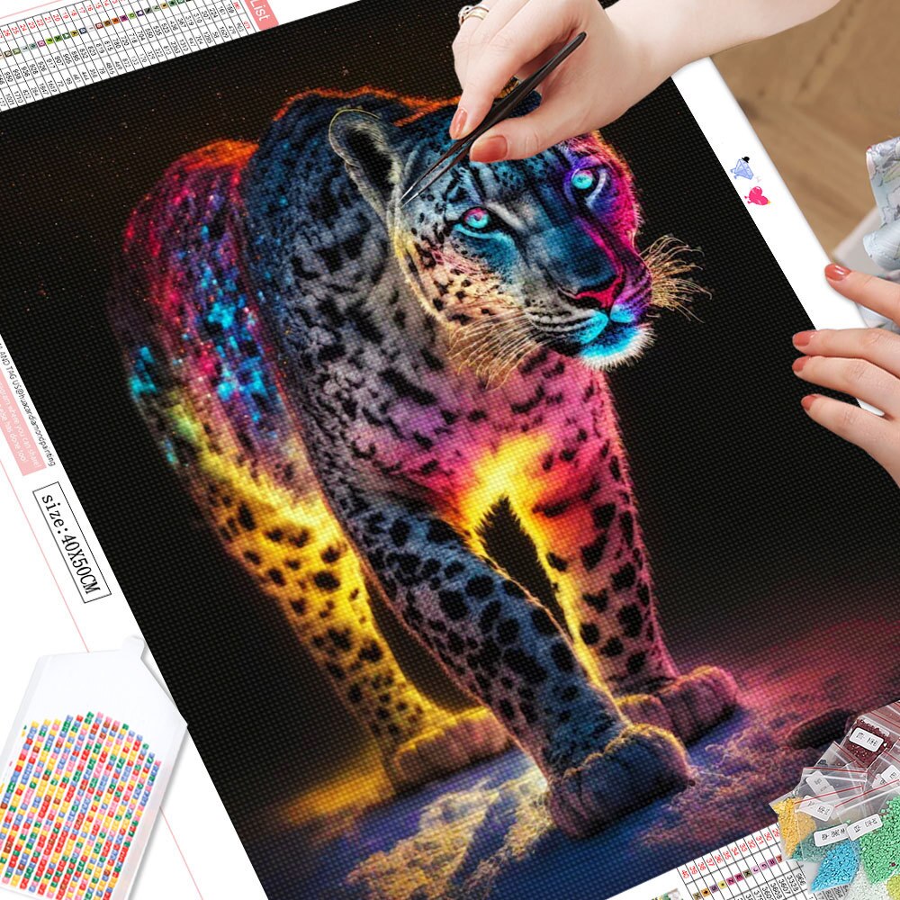 Glitchpop Tiger 5D Diamond Art Kit