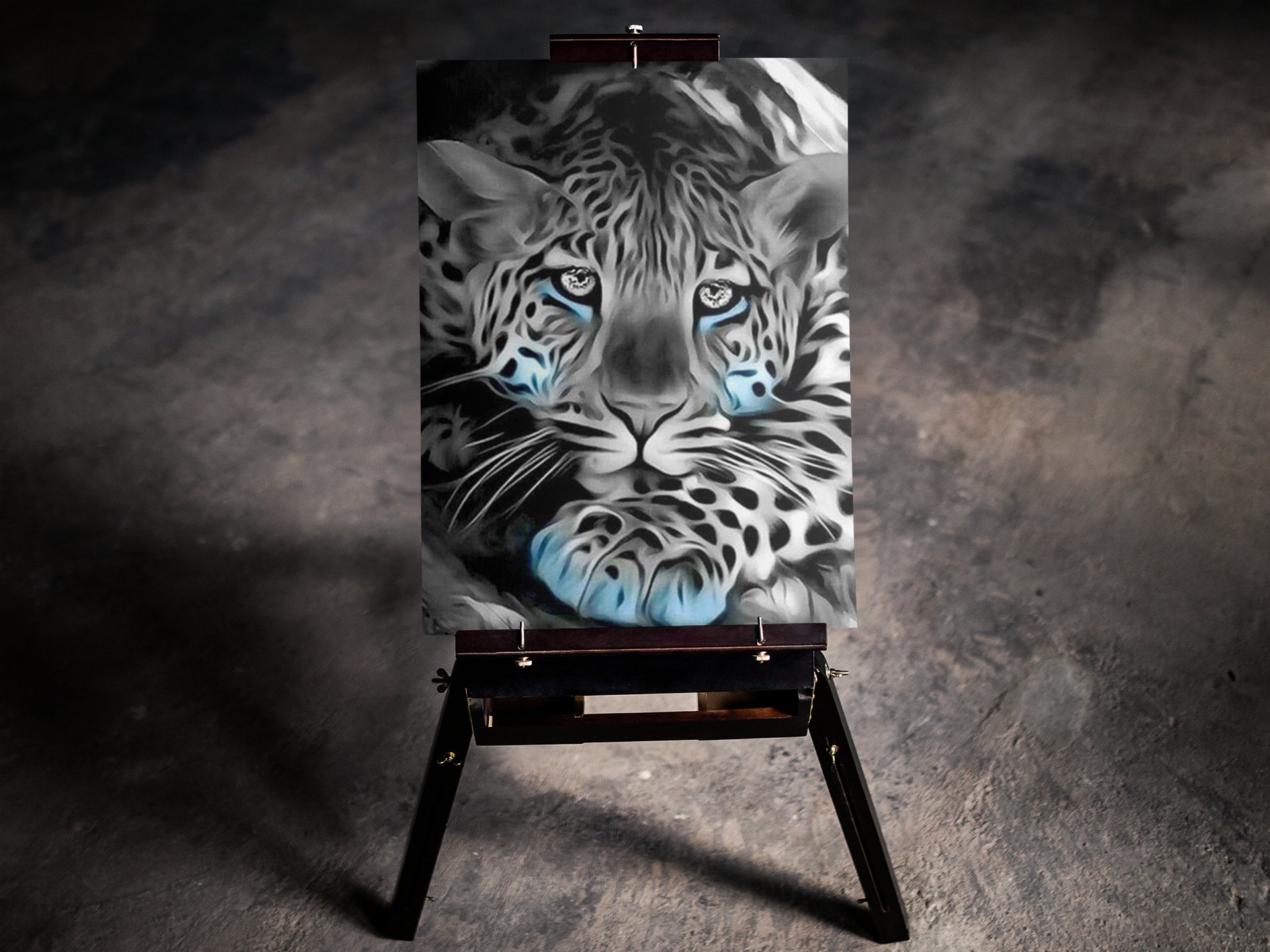 Abstract White Leopard 5D Diamond Art Kit