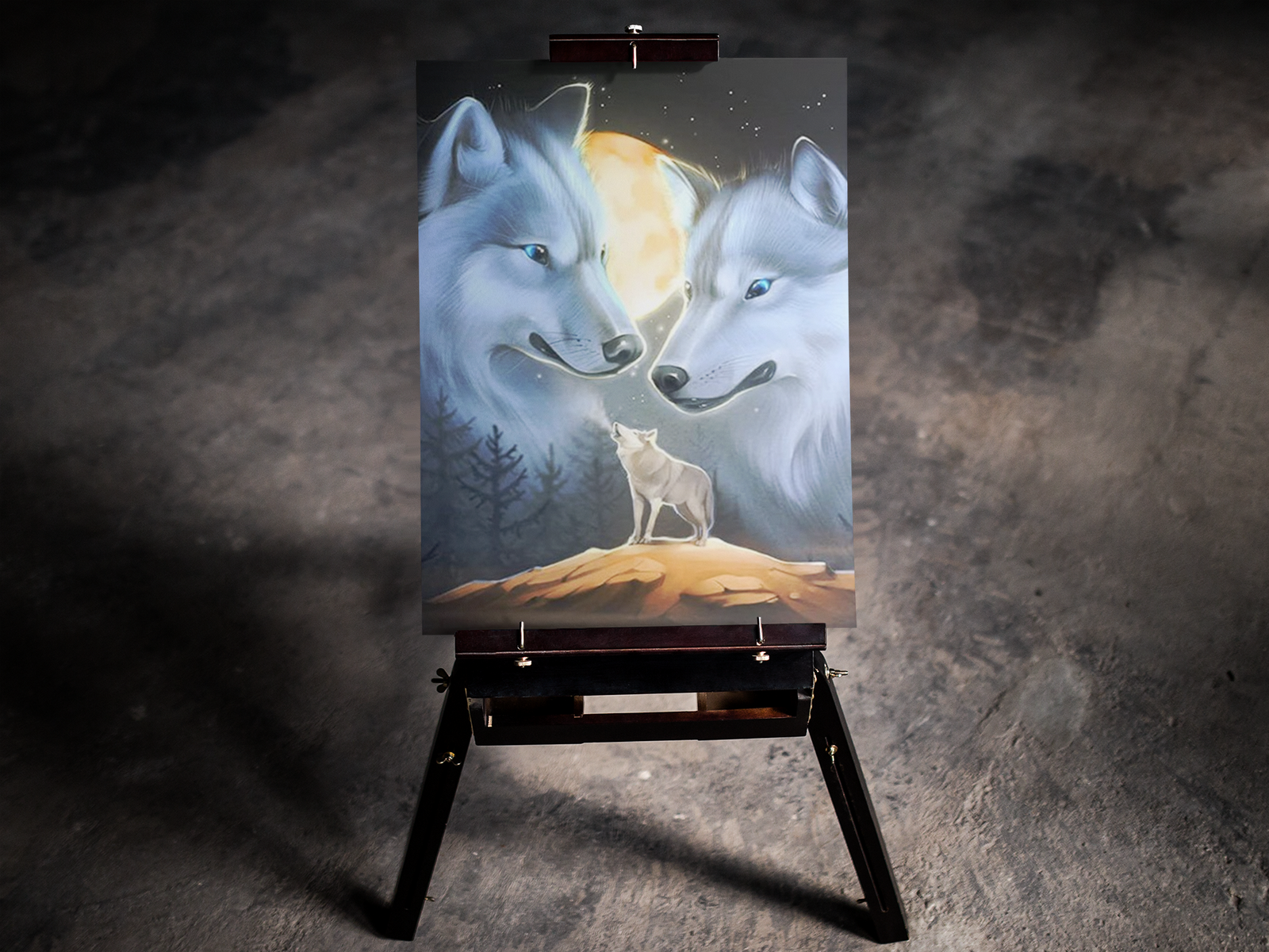 Celestial Wolves 5D Diamond Art Kit