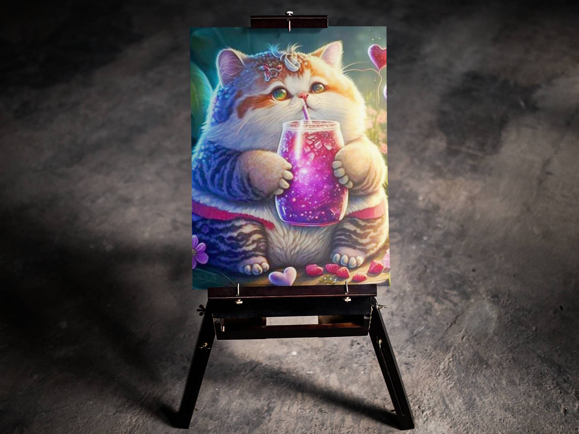 Chunky Cola Cats 5D Diamond Art Kit