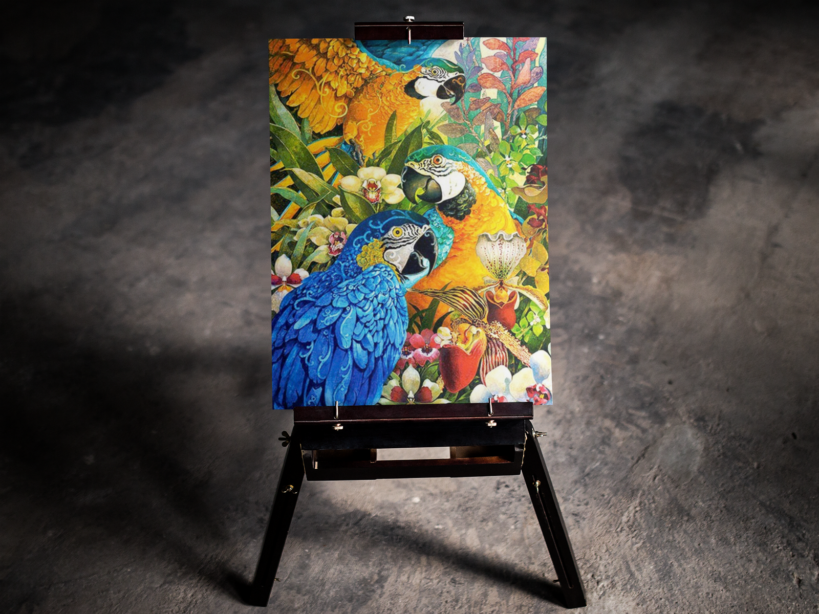 Mosaic Parrot Trio 5D Diamond Art Kit