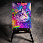 Pastel Colored Kitty 5D Diamond Art Kit