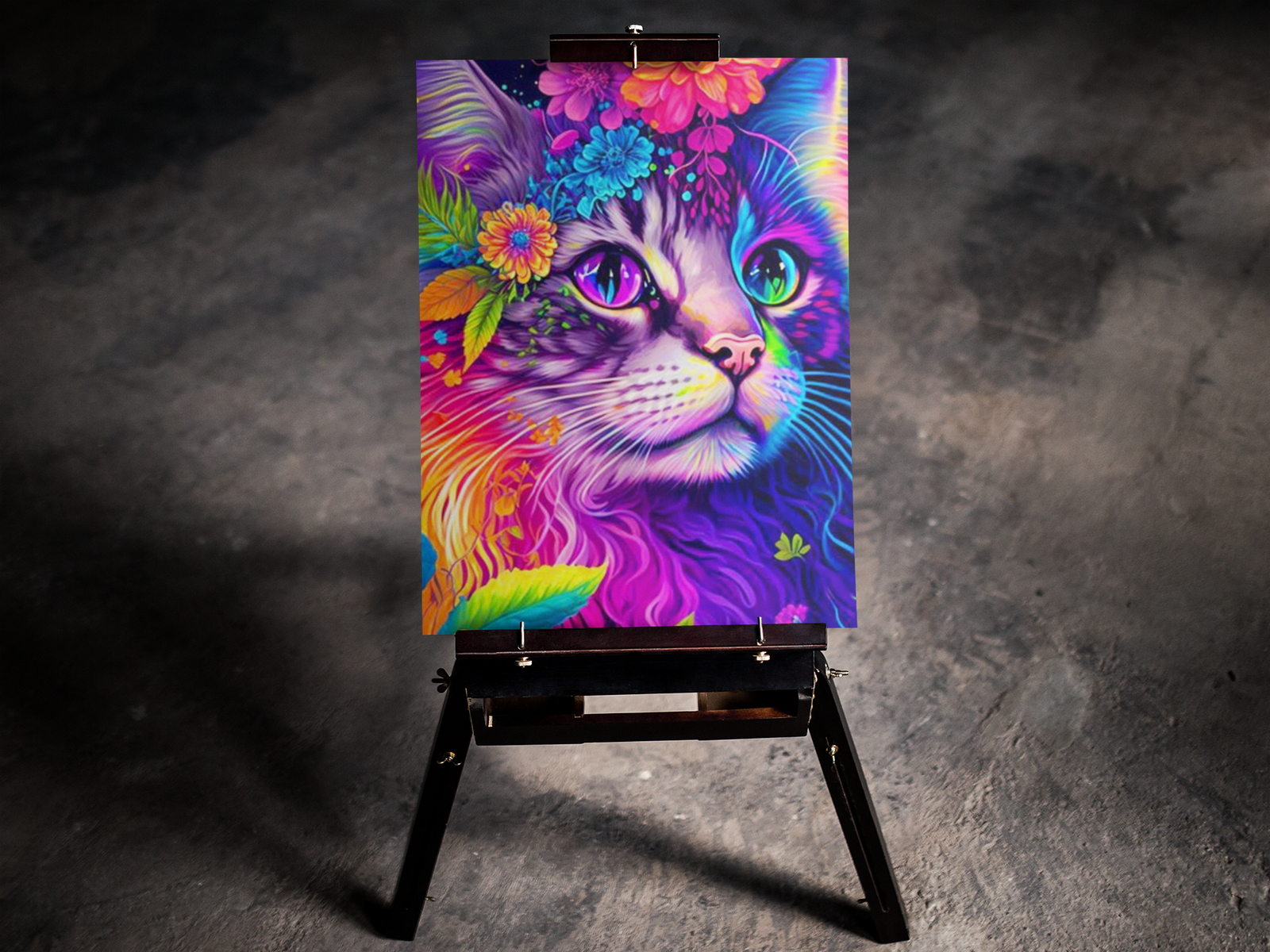 Pastel Colored Kitty 5D Diamond Art Kit