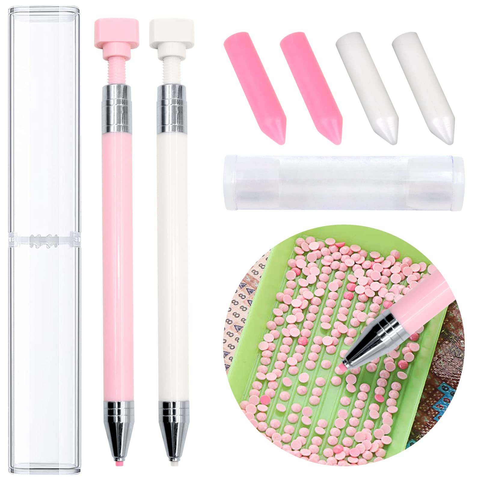 Refillable Rotating Glue Point Drill Pen Bundle