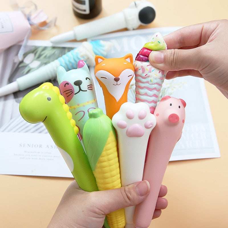 Soft Cartoon Animal Drill Pen
